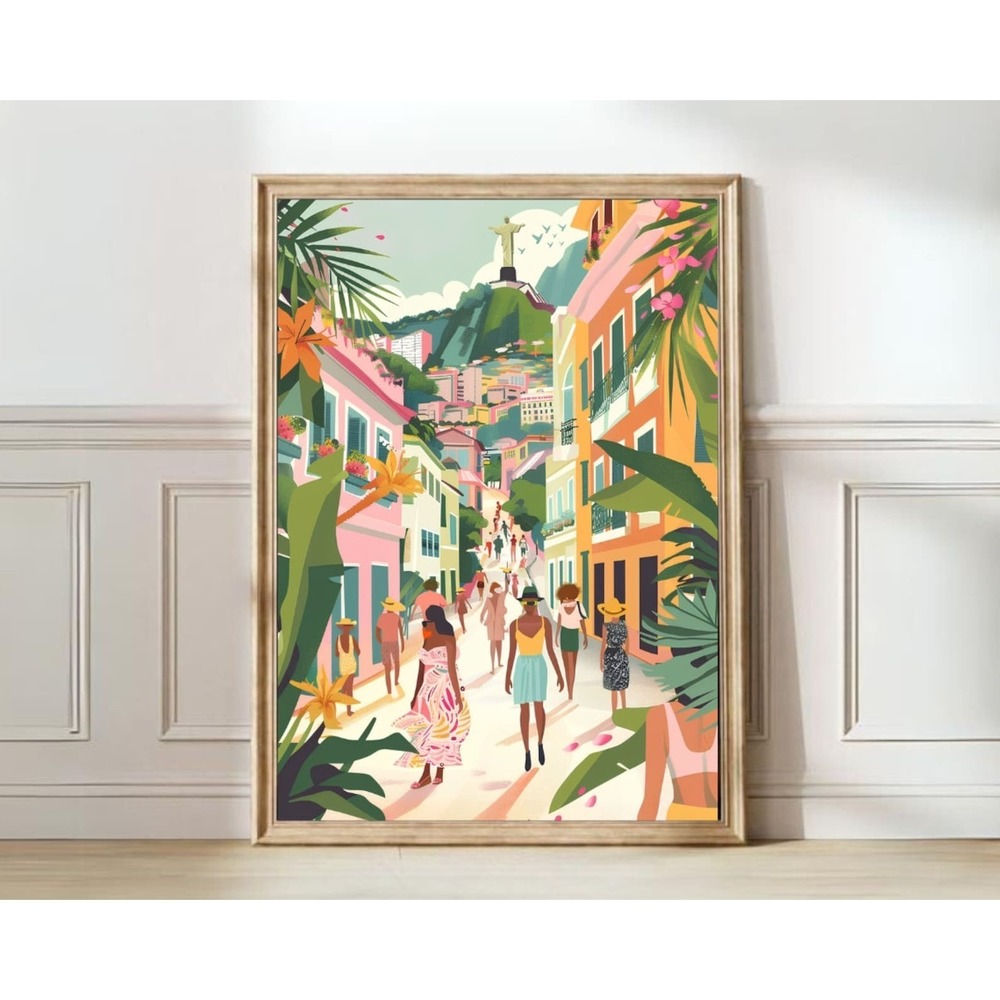 Rio De Janeiro Print Brazil Illustration Rio Travel Poster